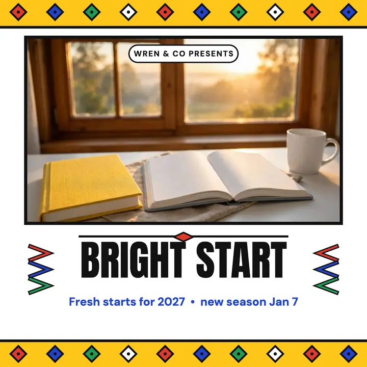 Bright Start New Year reset podcast cover template