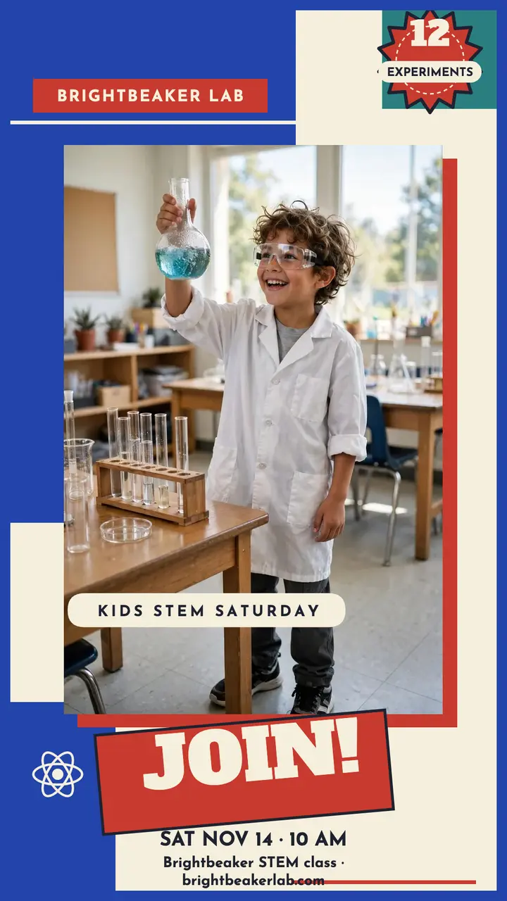 Brightbeaker Lab STEM Saturday story template
