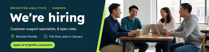 Brightfen support team hiring banner template