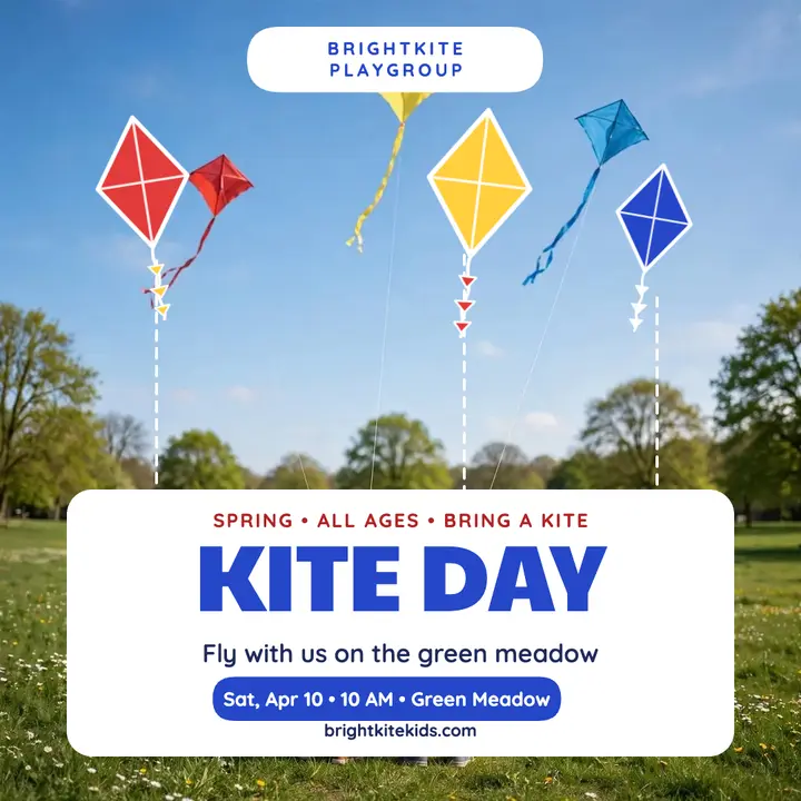 Brightkite spring kite day post template