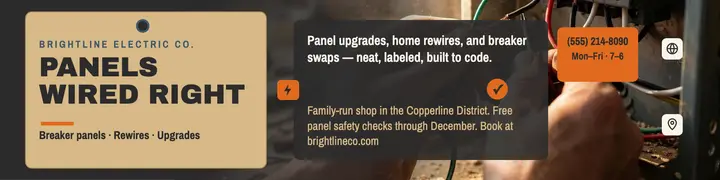 Brightline Electric panel work banner template