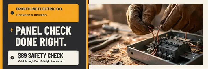 Brightline panel check electrician header: electrician header template