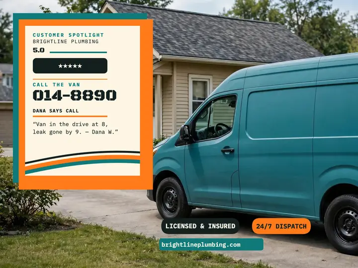 Brightline Plumbing customer spotlight slide template
