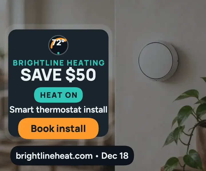 Brightline thermostat install panel ad template
