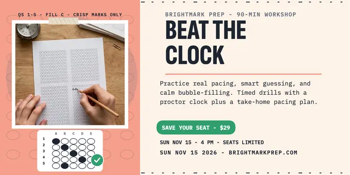Brightmark Prep beat the clock workshop post template