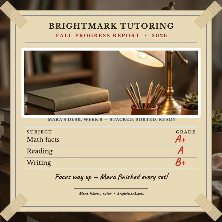 Brightmark fall progress report card post template