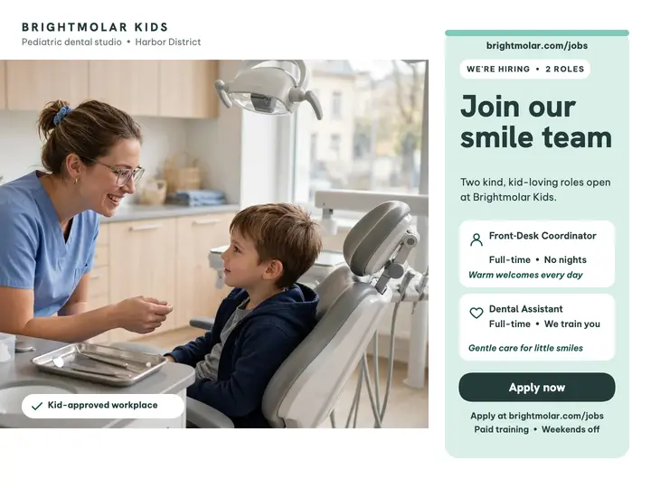Brightmolar Kids hiring slide template