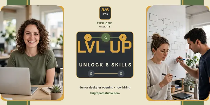 Brightpath junior designer skill tree post: hiring skill tree post template