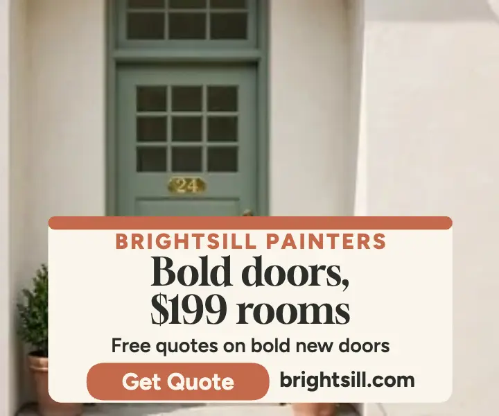 Brightsill sage door paint promo ad template
