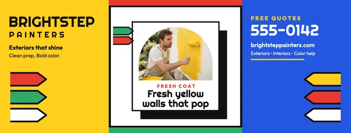 Brightstep Painters mural cover template