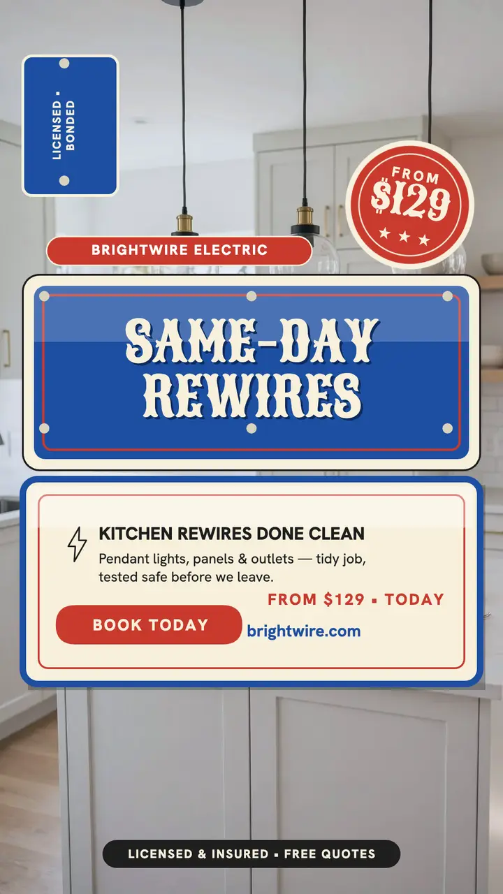 Brightwire Electric enamel sign story template