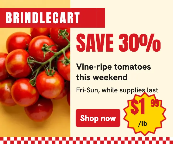 Brindlecart weekend tomato sale ad template