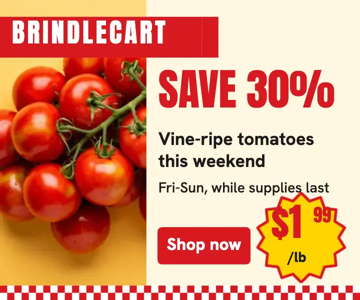 Brindlecart weekend tomato sale ad template