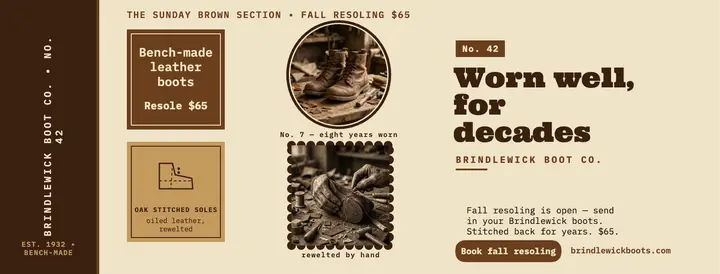 Brindlewick boots brown section cover template