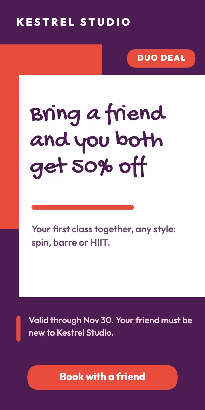 Bring a friend class ad template