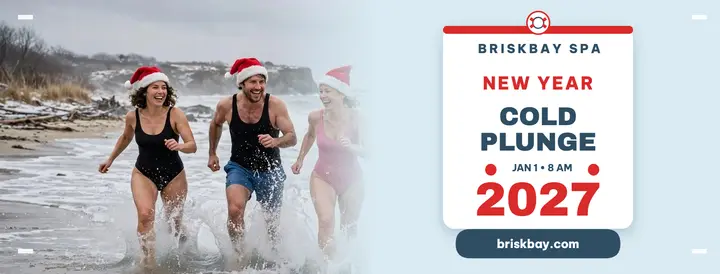 Briskbay New Year plunge cover: cold plunge facebook cover template