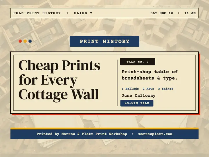Broadside prints history talk slide template