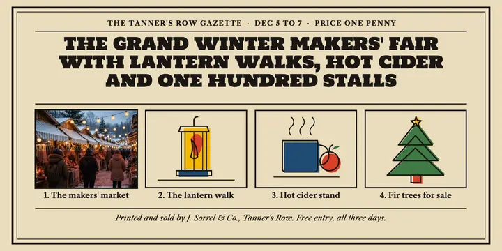 Grand Winter Makers' Fair broadsheet template