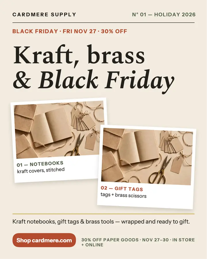 Cardmere Black Friday paper goods post template