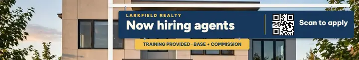 Larkfield Realty now hiring sign cover template