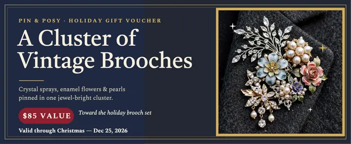 Pin and Posy brooch gift voucher template