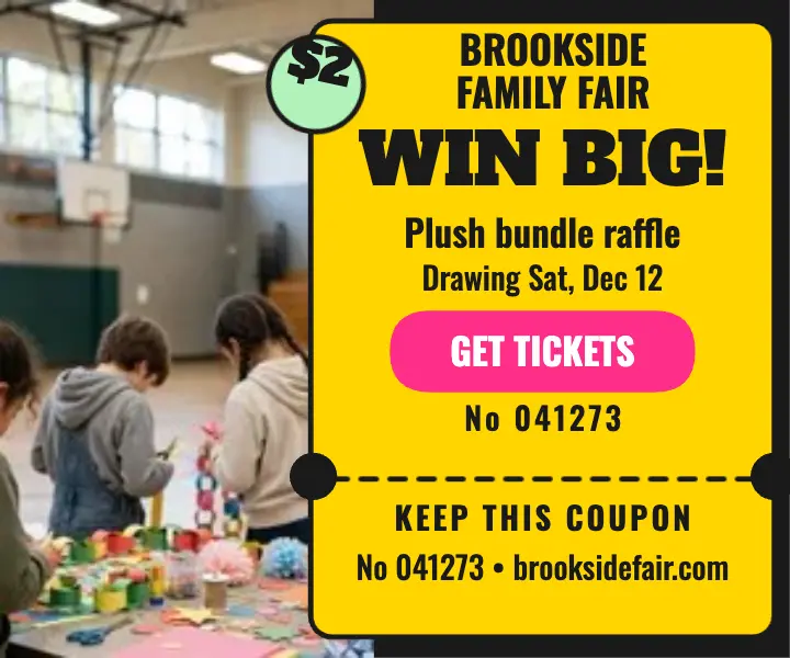Brookside Family Fair raffle tickets ad template