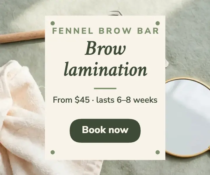 Brow lamination sage display ad template
