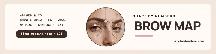 Arched & Co brow mapping LinkedIn banner template