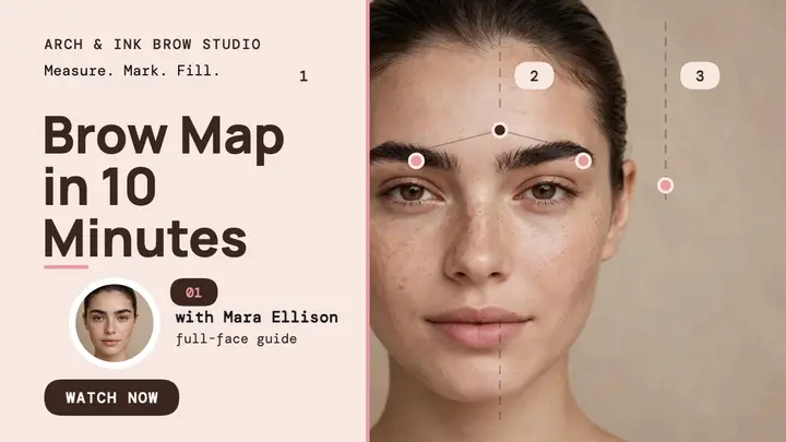 Brow map in 10 minutes thumbnail template