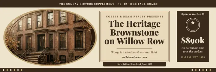 Heritage brownstone supplement header template