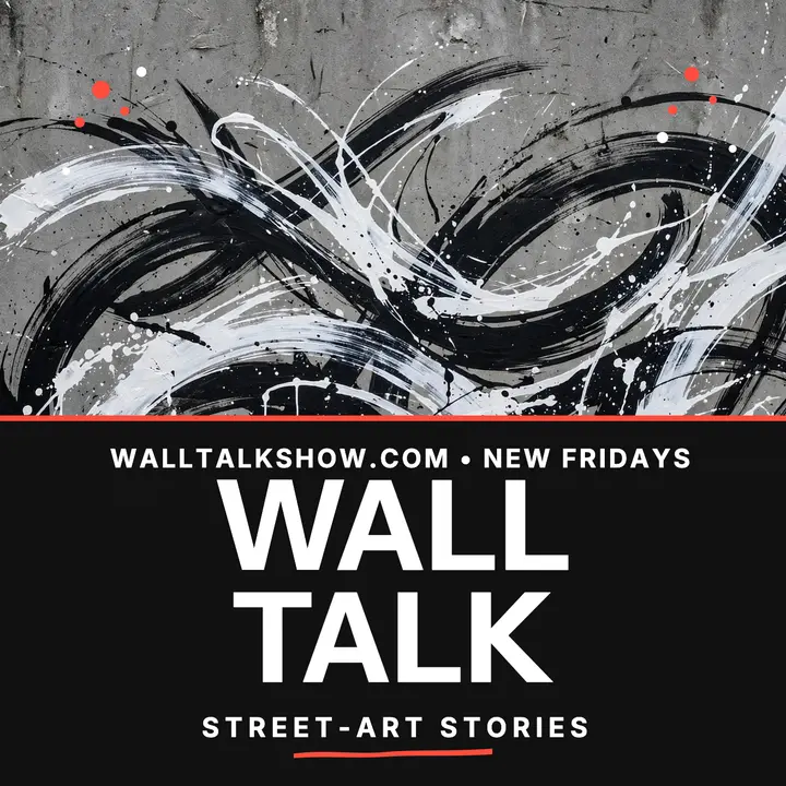 Wall Talk street art podcast cover template