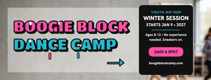 Boogie Block dance camp cover template