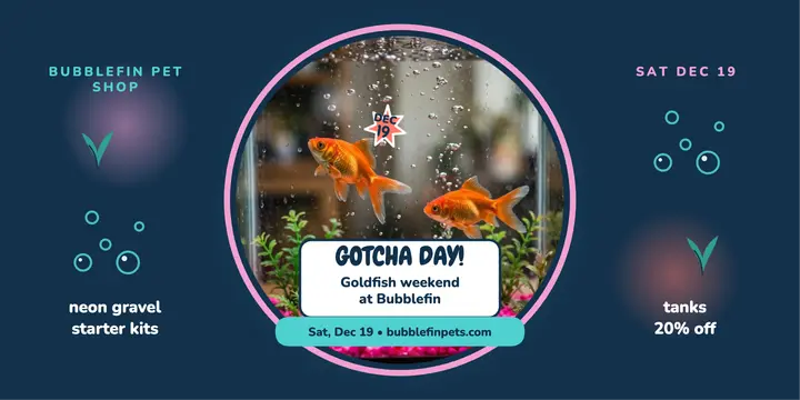 Bubblefin goldfish weekend tank post template