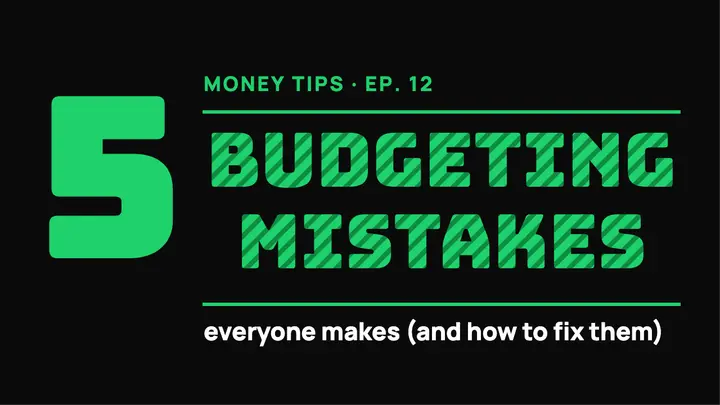 5 budgeting mistakes YouTube thumbnail template