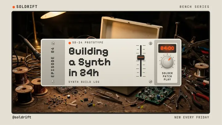 Building a synth in 24h YouTube thumbnail template