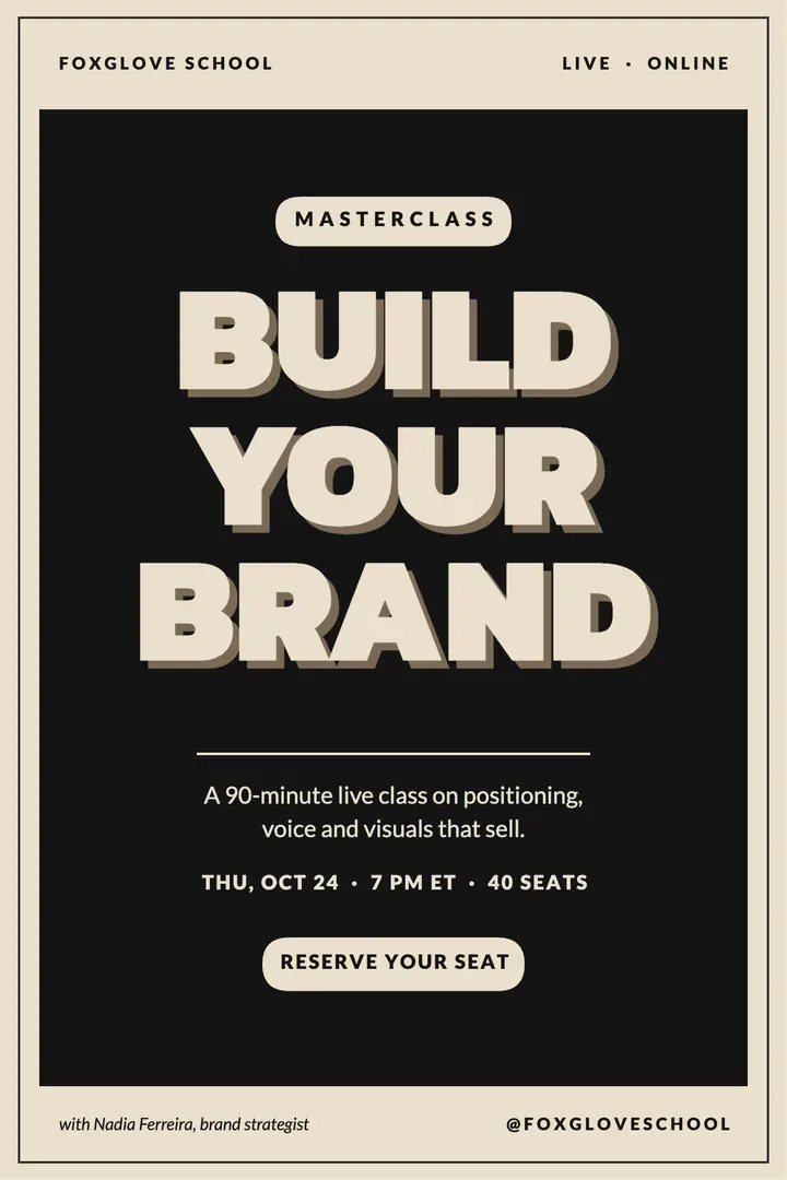 Build your brand masterclass template