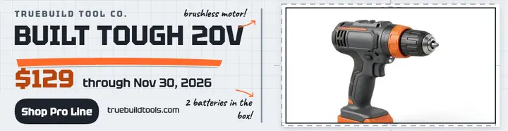 Truebuild drill sale billboard template