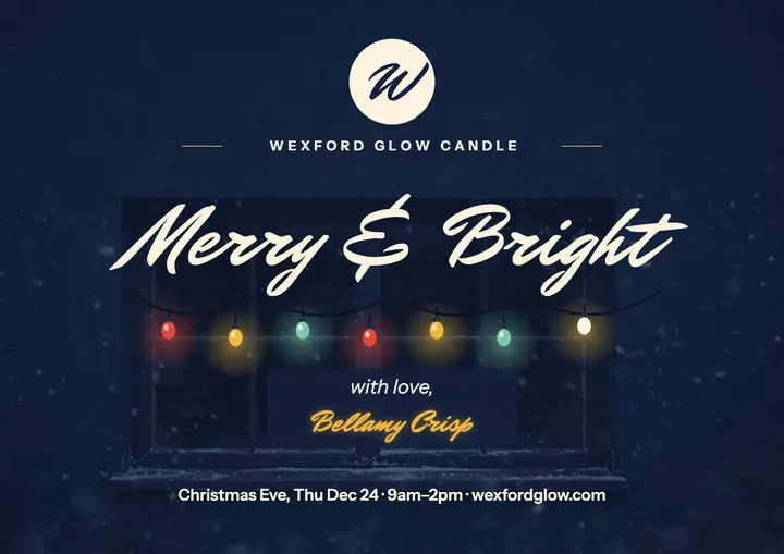 Wexford Glow holiday greeting certificate template