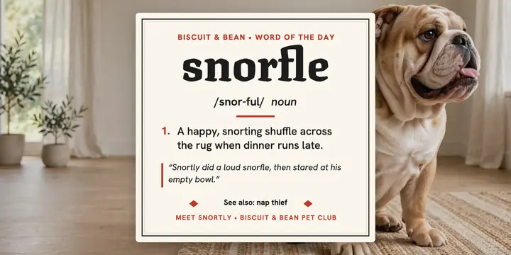 Snortly the bulldog dictionary definition post template