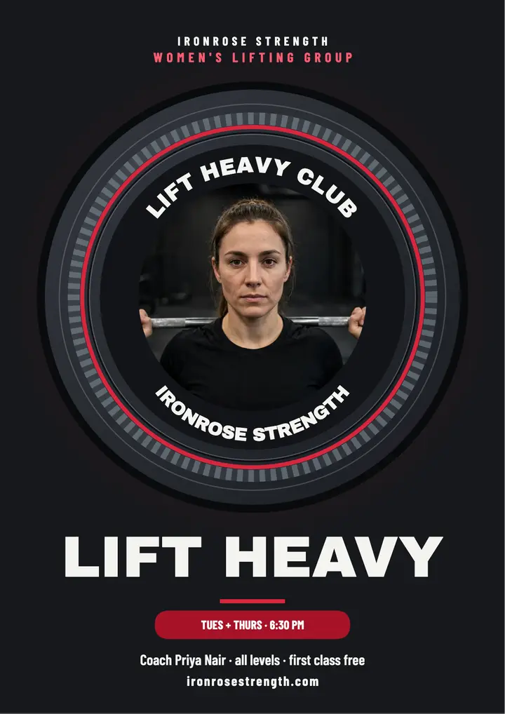 Ironrose Lift Heavy bumper plate flyer template