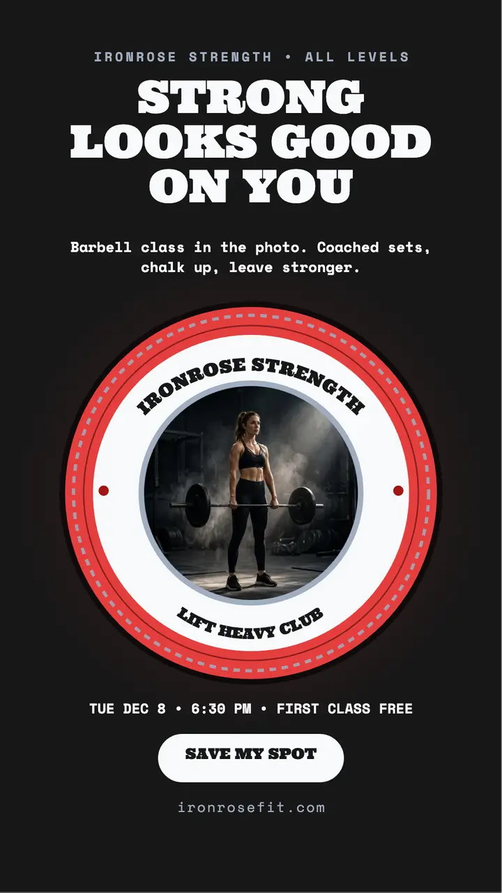 Ironrose strength class bumper plate story template