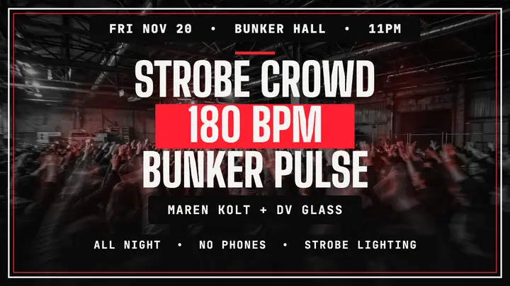 Bunker Pulse warehouse techno thumbnail template