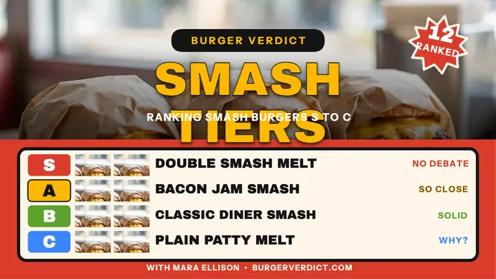 Burger Verdict smash burger ranking thumbnail template