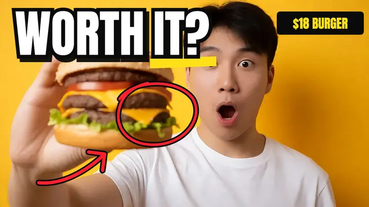 Is the $18 burger worth it thumbnail template