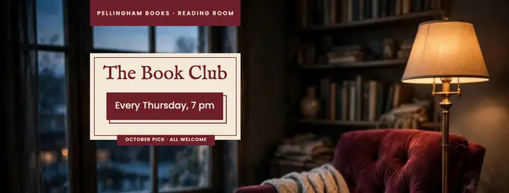Burgundy book club cover template