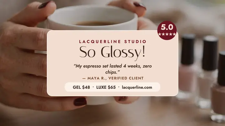 Lacquerline glossy mani review thumbnail template