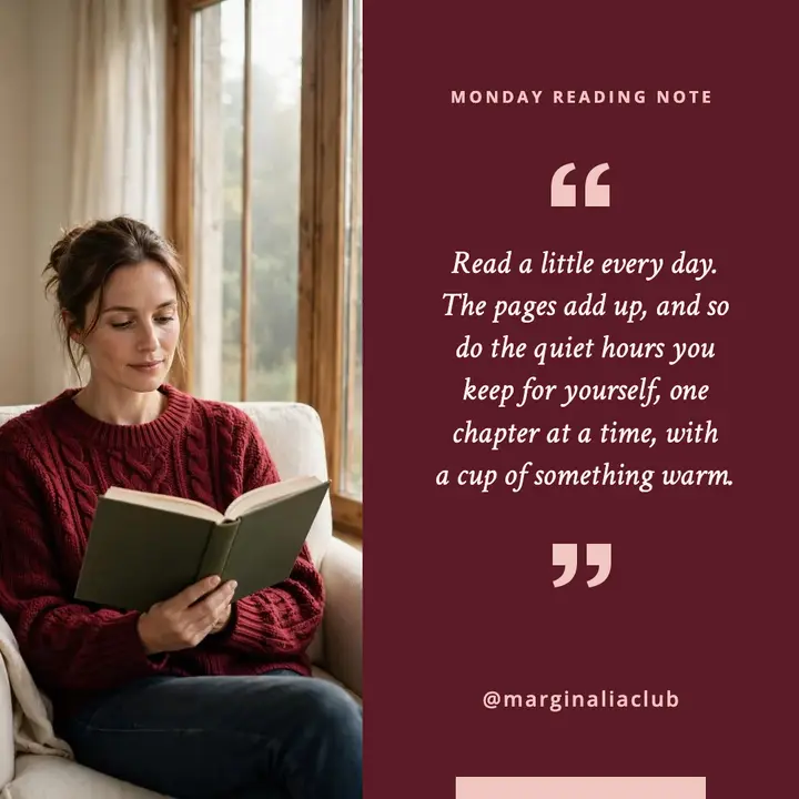 Burgundy reading quote post template