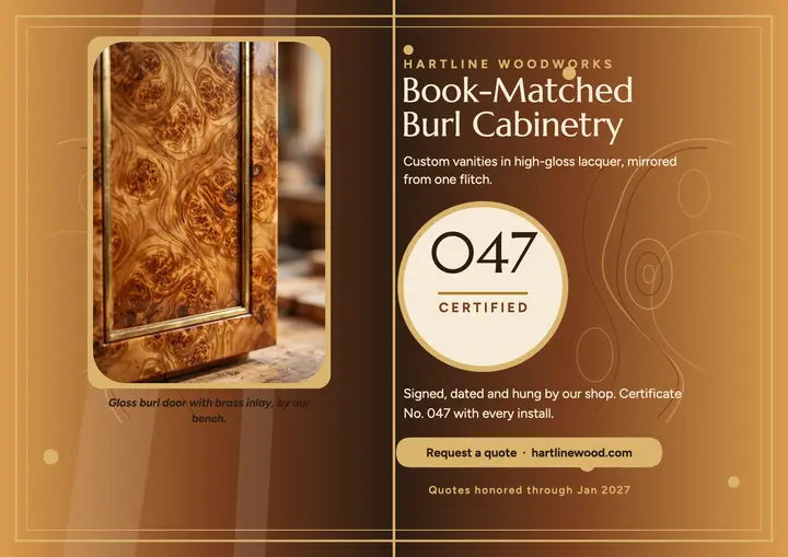 Hartline burl cabinetry certificate template