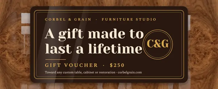 Corbel & Grain furniture gift voucher template