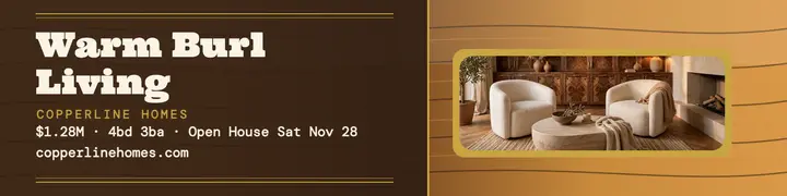 Copperline burl wood listing banner template